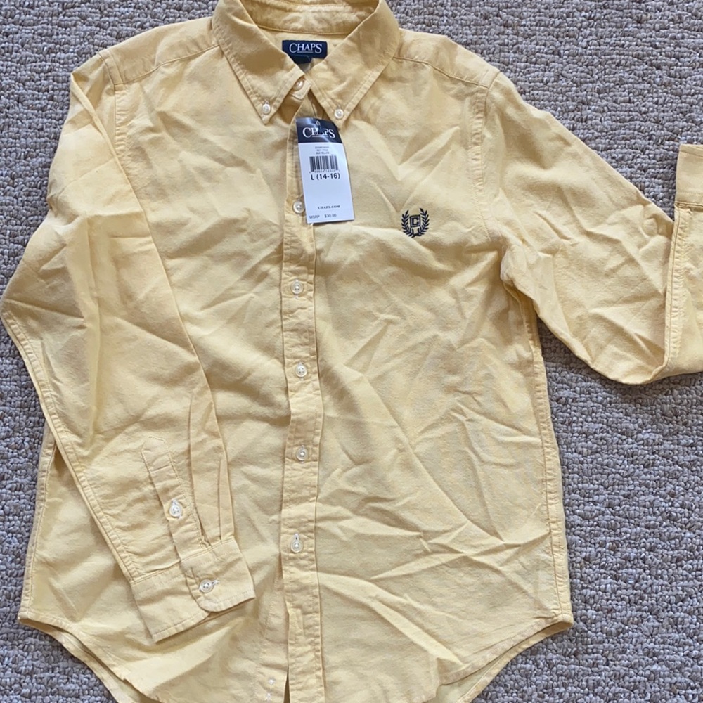 Chaps yellow long sleeve dress shirt